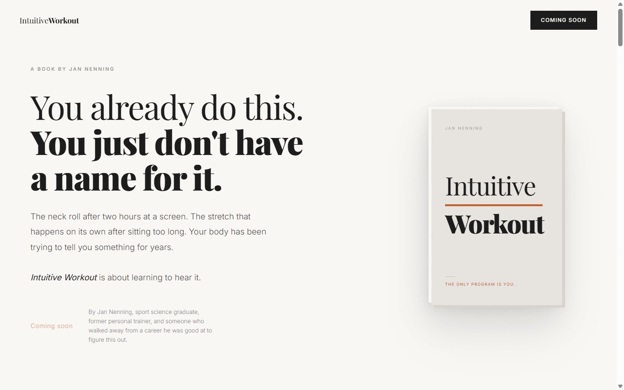 Intuitive Workout Website